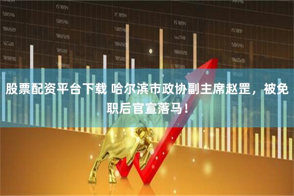 股票配资平台下载 哈尔滨市政协副主席赵罡，被免职后官宣落马！